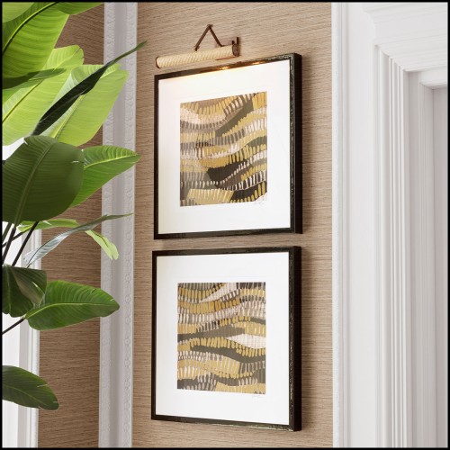 Impression 24 - Metallic Undulation par June Erica Vess - Luxury metallic undulation art in a black wood frame - Pacific Compagn