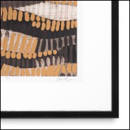 Impression 24 - Metallic Undulation par June Erica Vess - Metallic undulation wall art with clear glass and black wood frame - P