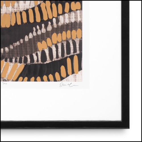 Impression 24 - Metallic Undulation par June Erica Vess - Exclusive luxury painting with metallic undulation design and wooden f