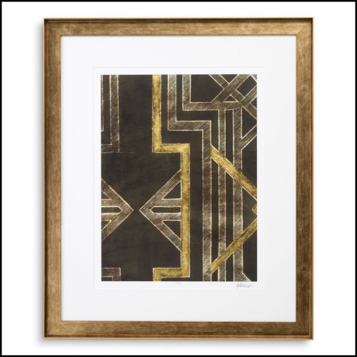 Impression 24 - Trellis Pattern I par Ethan Harper - Vintage-inspired luxurious painting with intricate trellis pattern - Pacifi