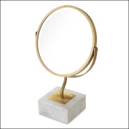 Miroir de table 24 - Jovanni - Sleek table mirror with acier inoxydable and verre miroir construction - Pacific Compagnie.