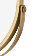 Miroir de table 24 - Jovanni - Modern table mirror with stainless steel and glass combination - Pacific Compagnie.