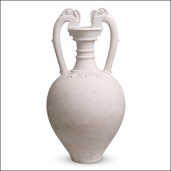 Vase 24 - Amphora - Luxury vase with amphora design, 28cm diameter, and 53cm height, made of grès - Pacific Compagnie.