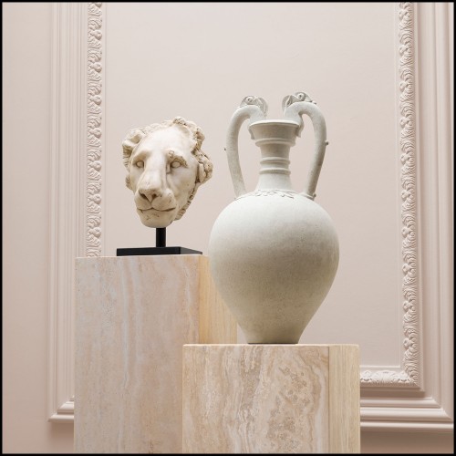 Vase 24 - Amphora - Vase décoratif en grès, dimensions 28x53 cm, modèle élégant - Pacific Compagnie.