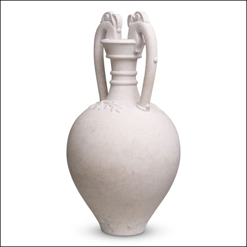 Vase 24 - Amphora - Vase en grès pour intérieur, diamètre 28 cm, style luxueux - Pacific Compagnie.