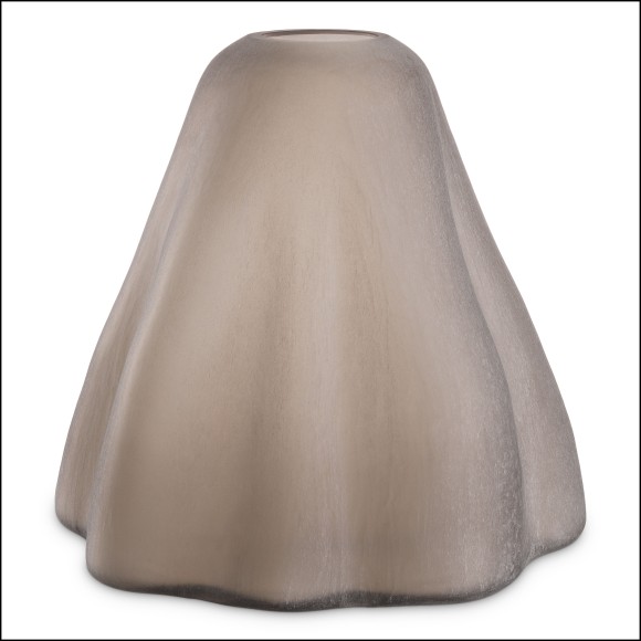 Vase 24 - Trivium - Luxury glass vase in sand color, 50 cm high - Pacific Compagnie.