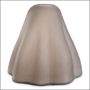 Vase 24 - Trivium - Luxury glass vase in sand color, 50 cm high - Pacific Compagnie.