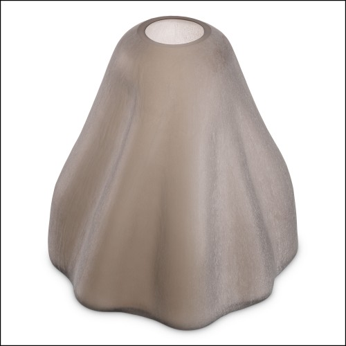 Vase 24 - Trivium - Elegant sand-colored glass vase for luxury decor - Pacific Compagnie.