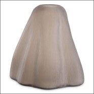 Vase 24 - Trivium - Unique glass vase with sand color finish, 45.5 cm long - Pacific Compagnie.