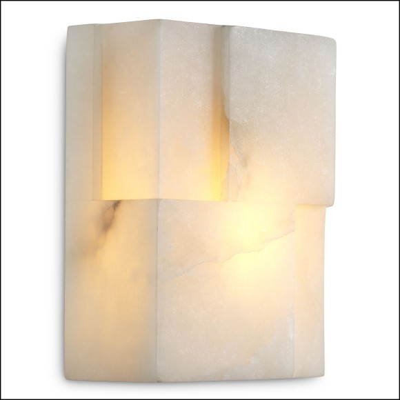 Applique murale 24 - Fabiano - Wall lamp in albâtre and steel - Pacific Compagnie.