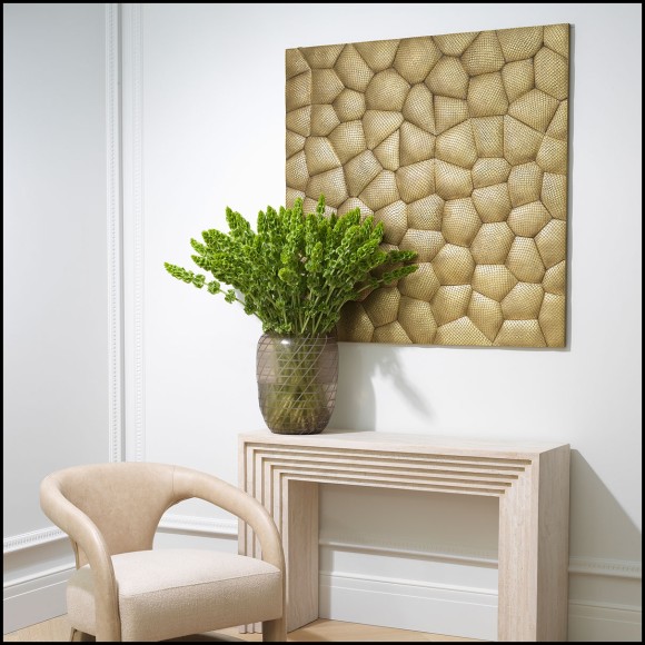 Objet mural 24 - Maximus - Pièce de décoration murale en laiton, épaisseur 3,5 cm, style design - Pacific Compagnie.