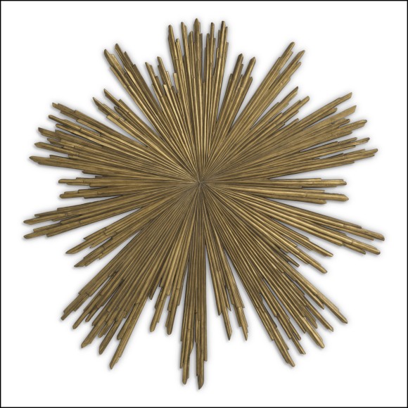 Objet mural 24 - Sunburst - Luxe wall decoration with golden finish - Pacific Compagnie.