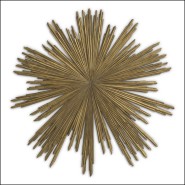Objet mural 24 - Sunburst - Luxe wall decoration with golden finish - Pacific Compagnie.