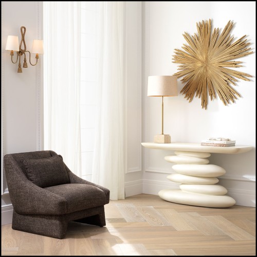 Objet mural 24 - Sunburst - Antique gold ornament for luxury interior design - Pacific Compagnie.