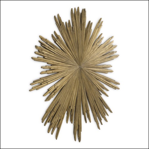 Objet mural 24 - Sunburst - Luxury wall decoration with golden finish - Pacific Compagnie.