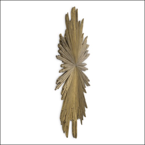 Objet mural 24 - Sunburst - Ornate wooden wall art with antique details - Pacific Compagnie.