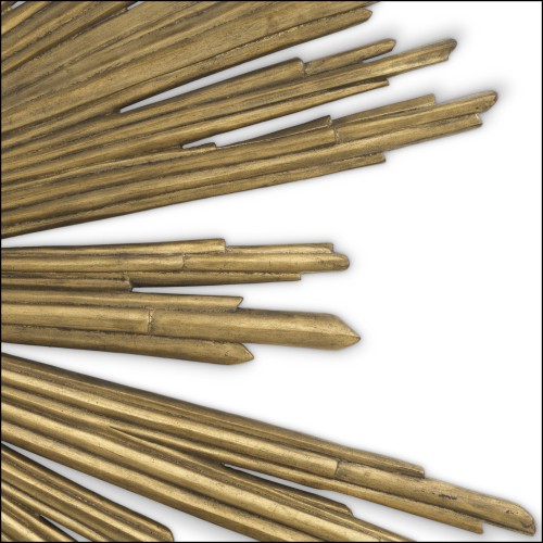 Objet mural 24 - Sunburst - Exclusive durian wood and iron decorative piece - Pacific Compagnie.