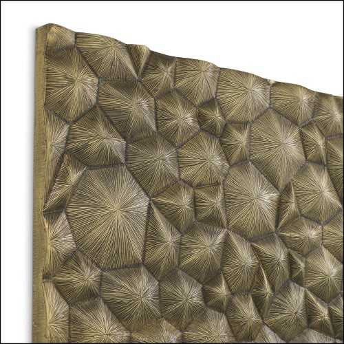 Objet mural 24 - Ultimo - Exclusive brass wall art with unique laiton design, vintage look - Pacific Compagnie.