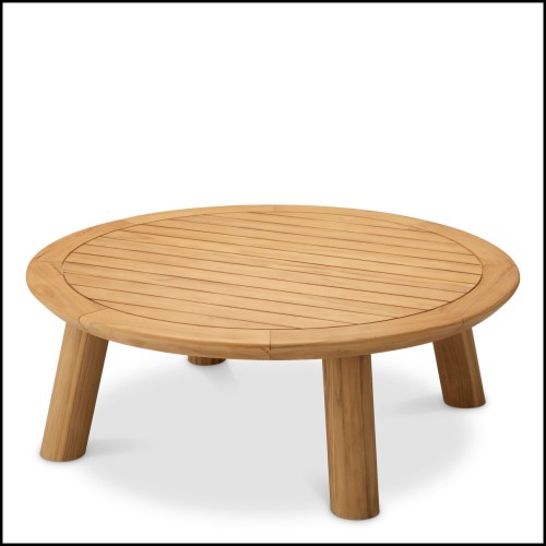 Table basse d’extérieur 24 - Weston - Table basse d'extérieur en teck naturel avec hauteur de 40 cm - Pacific Compagnie.