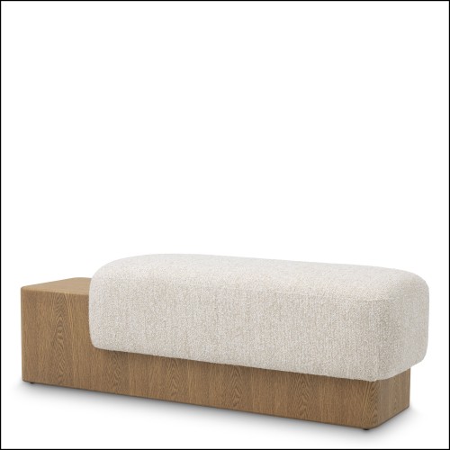 120897 - 133cm long beige bench for indoor use - Pacific Compagnie.