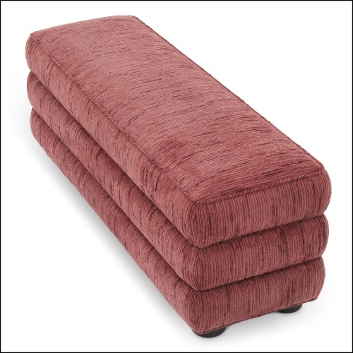 Helmsley - 120631 - Pine wood banc, red color, 46 cm wide, stylish furniture - Pacific Compagnie.