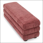 120631 - Banc rouge en bois de pin, longueur 142 cm - Pacific Compagnie.