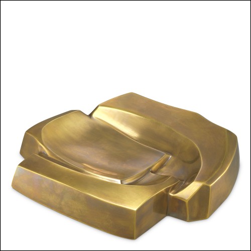 Banc 119911 - Brass decorative item with aged finish and 26cm dimensions - Pacific Compagnie.