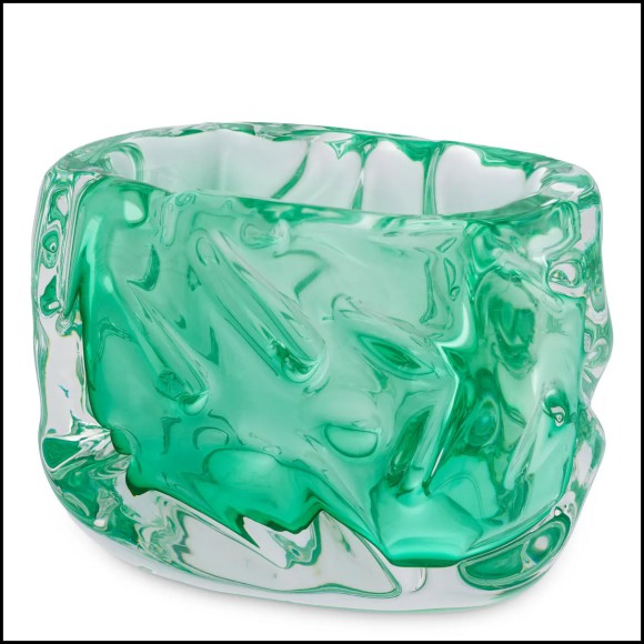 120725 - Eichholtz decorative glass object, green, 24x14.5x50cm - Pacific Compagnie.