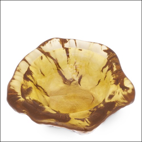 120650 - Unique 120650 decorative piece in brown glass, 8.5 cm height - Pacific Compagnie.