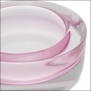 120649 - Decorative glass object in rose and blue, 20cm diameter - Pacific Compagnie.