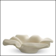 119579 - Glass decorative object with cream finish, dimensions 60x60x18 cm - Pacific Compagnie.