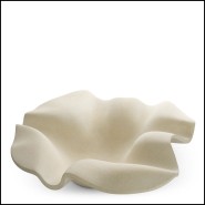 119579 - Cream-colored decorative item made of glass, 18 cm high - Pacific Compagnie.