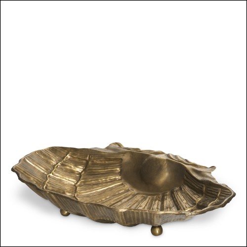 119225 - Handcrafted brass decorative item, 39 cm wide, for home decoration - Pacific Compagnie.