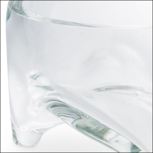 120651 - Decorative glass object in clear color, 25cm diameter - Pacific Compagnie.