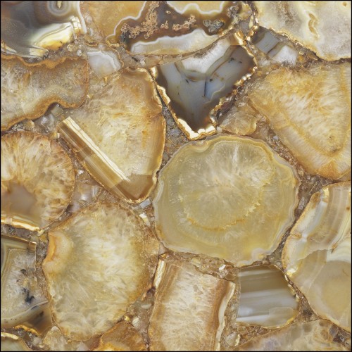 120096 - Small agate decorative stone with intricate details - Pacific Compagnie.