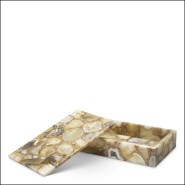 120096 - Agate home decor piece with distinctive banding patterns - Pacific Compagnie.