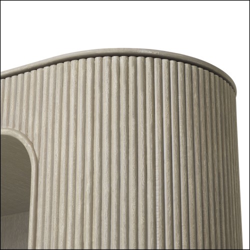 120888 - Armoire en placage de chêne charbon, style eichholtz - Pacific Compagnie.