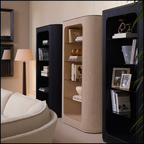 120888 - Armoire avec matière en placage de chêne, couleur charbon, 120888 - Pacific Compagnie.