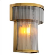 120918 - Eichholtz table lamp in antique brass finish with glass shade, 20.5 cm long - Pacific Compagnie.