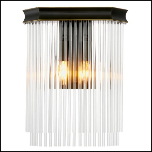 120294 - Bronze glass applique with elegant design - Pacific Compagnie.