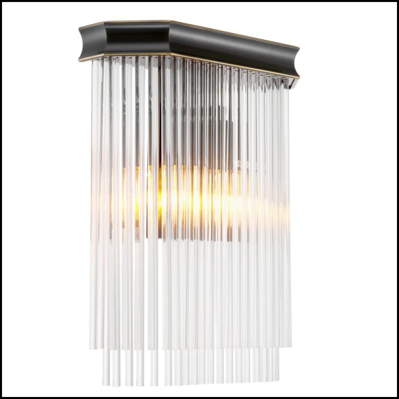 120294 - Decorative bronze colored glass applique lighting - Pacific Compagnie.