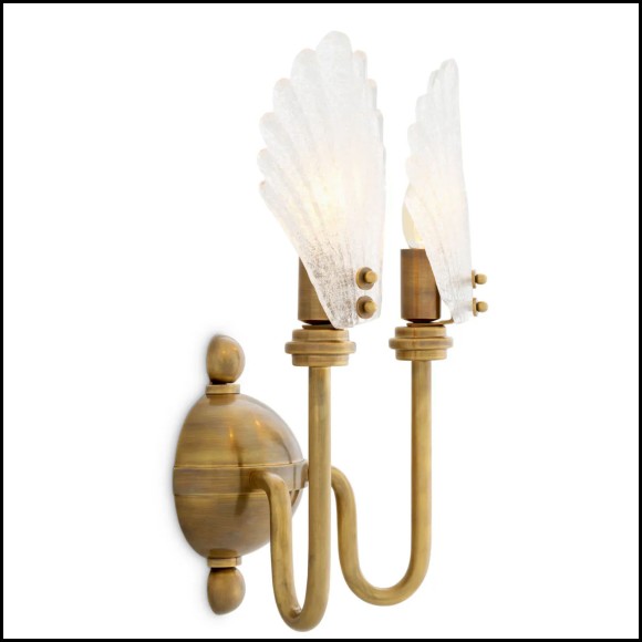120283 - Luxury pendant light with laiton vieilli accents - Pacific Compagnie.