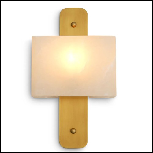 120289 - Eichholtz applique in vintage brass finish and alabaster - Pacific Compagnie.