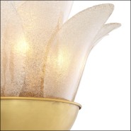 119939 - Glass applique with vintage brass tone, 41cm long - Pacific Compagnie.