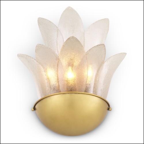 119939 - Verre and laiton vieilli table lamp, 40cm high - Pacific Compagnie.