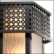 120306 - Bronze wall lamp with glass shade - Pacific Compagnie.