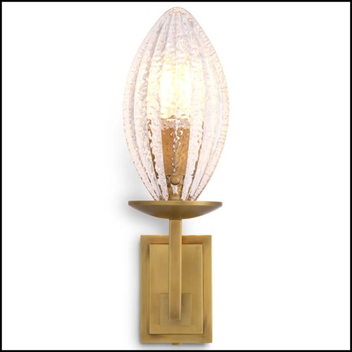 120413 - Decorative lamp with glass and vintage brass details - Pacific Compagnie.