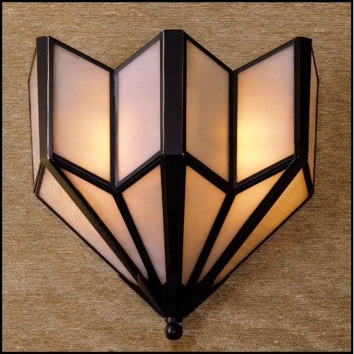 120287 - Verre bronze wall light 41.5cm high - Pacific Compagnie.