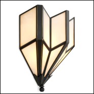 120287 - Elegant bronze-colored glass applique 18cm wide - Pacific Compagnie.