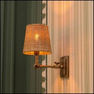 120486 - Distressed brass finish wall applique 120486 - Pacific Compagnie.